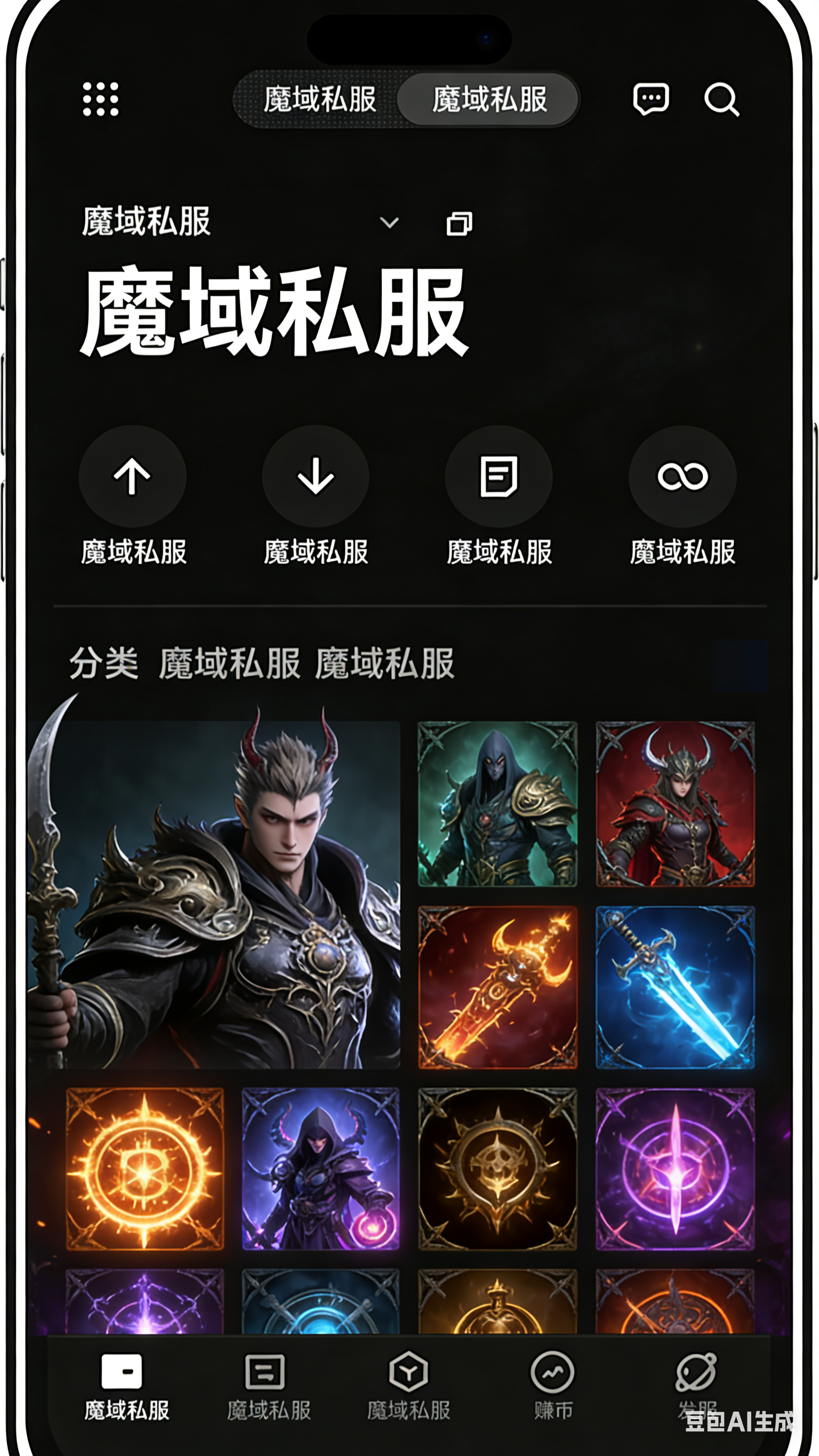 魔域多端互通游戏界面